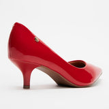 Vizzano 1122-828 Kitten Heel Pointy Toe Pump in Red Patent