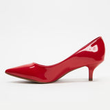 Vizzano 1122-828 Kitten Heel Pointy Toe Pump in Red Patent