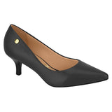 Vizzano 1122-828 Kitten Heel Pointy Toe Pump in Black Napa