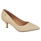 Vizzano 1122-828 Kitten Heel Pointy Toe Pump in Beige Napa