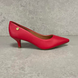 Vizzano 1122-828 Kitten Heel Pointy Toe Pump in Red Napa