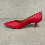 Vizzano 1122-828 Kitten Heel Pointy Toe Pump in Red Napa