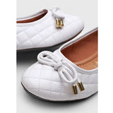 Vizzano 1155-161 Round Toe Flat in White