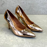 Vizzano 1184-1101 Pointy Toe Pump in Metallic Rose Gold