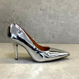 Vizzano 1184-1101 Pointy Toe Pump in Metallic Silver