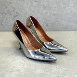 Vizzano 1184-1101 Pointy Toe Pump in Metallic Silver