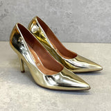 Vizzano 1184-1101 Pointy Toe Pump in Metallic Gold