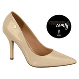 Vizzano 1184-1101 Pointy Toe Pump in Beige Patent