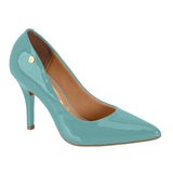 Vizzano 1184-1101 Pointy Toe Pump in Jade Green Patent