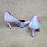 Vizzano 1184-1101 Pointy Toe Pump in Pearlescent Blue