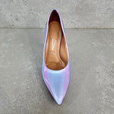 Vizzano 1184-1101 Pointy Toe Pump in Pearlescent Blue