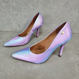 Vizzano 1184-1101 Pointy Toe Pump in Pearlescent Blue