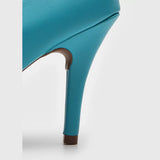 Vizzano 1184-1101 Pointy Toe Pump in Blue Aqua Napa