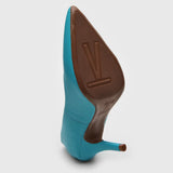 Vizzano 1184-1101 Pointy Toe Pump in Blue Aqua Napa