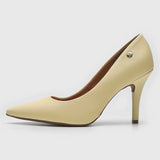 Vizzano 1184-1101 Pointy Toe Pump in Pale Yellow Napa