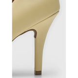 Vizzano 1184-1101 Pointy Toe Pump in Pale Yellow Napa