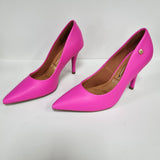 Vizzano 1184-1101 Pointy Toe Pump in Pink Neon Napa