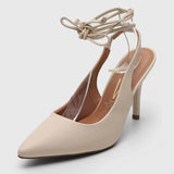 Vizzano 1184-1135 Pointy Toe Strappy Pump in Cream Napa