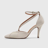 Vizzano 1184-1143 Strappy Pointy Toe Pump in Off White