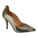 Vizzano 1184-1147 Pointy Toe Pump in Black/Gold Diamond Napa