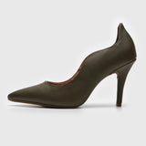 Vizzano 1184-1147 Pointy Toe Pump in Olive Napa