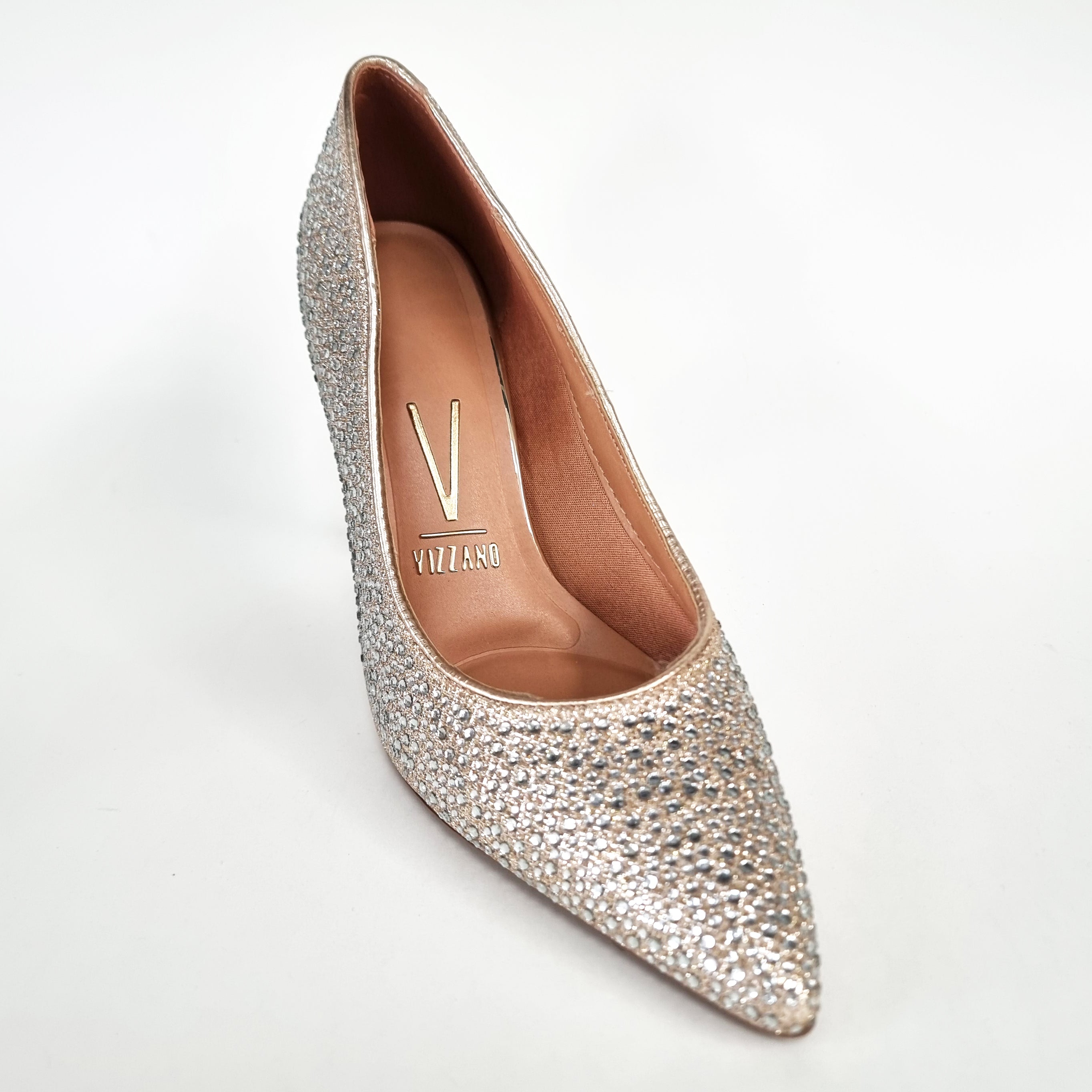 Vizzano 1184-1154 Studded Pointy Toe Pump in Gold