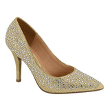 Vizzano 1184-1154 Studded Pointy Toe Pump in Gold