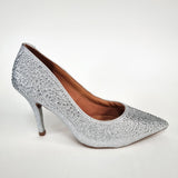 Vizzano 1184-1154 Studded Pointy Toe Pump in Silver