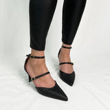 Vizzano 1185-1101 Pointy Toe Pump in Black Napa