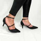 Vizzano 1185-1101 Pointy Toe Pump in Black Napa