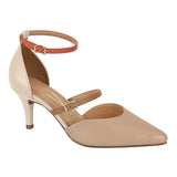 Vizzano 1185-1101 Pointy Toe Pump in Beige/Cream Napa
