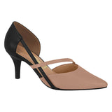 Vizzano 1185-1102 Pointy Toe Pump in Nude/Black