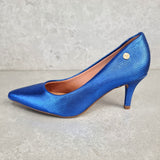 Vizzano 1185-1302 Pointy Toe Pump in Cobalt Blue Metallic Lizard