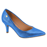 Vizzano 1185-1302 Pointy Toe Pump in Cobalt Blue Metallic Lizard