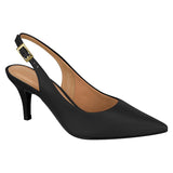 Vizzano 1185-700 Mid Heel Slingback in Black Napa