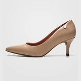 Vizzano 1185-702 Pointy Toe Pump in Beige Patent