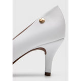 Vizzano 1185-702 Pointy Toe Pump in White Napa