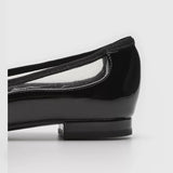 Vizzano 1206-239 Pointy Toe Flat in Black Patent