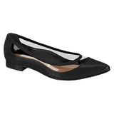 Vizzano 1206-239 Pointy Toe Flat in Black Patent