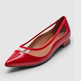 Vizzano 1206-239 Pointy Toe Flat in Red Patent