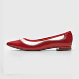 Vizzano 1206-239 Pointy Toe Flat in Red Patent
