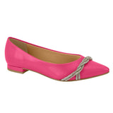 Vizzano 1206-283 Pointy Toe Flat in Pink Gloss Napa