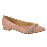 Vizzano 1206-283 Pointy Toe Flat in Nude Napa