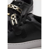 Vizzano 1214-1011 Gold Chain Sneaker in Black Napa