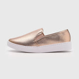Vizzano 1214-200 White Sole Loafer in Rose Gold Napa