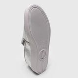 Vizzano 1214-200 White Sole Loafer in Silver Napa