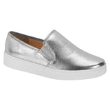 Vizzano 1214-200 White Sole Loafer in Silver Napa