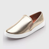 Vizzano 1214-200 White Sole Loafer in Gold Napa