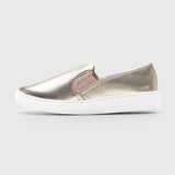 Vizzano 1214-200 White Sole Loafer in Gold Napa