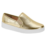 Vizzano 1214-200 White Sole Loafer in Gold Napa